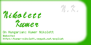 nikolett kumer business card